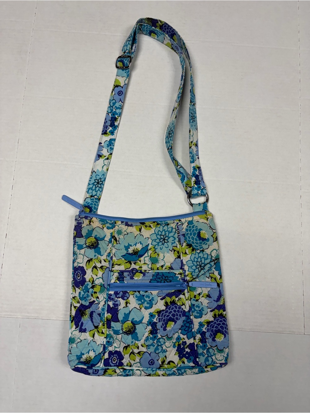 Vera Bradley Floral Crossbody Bag in Blue and Green preowned